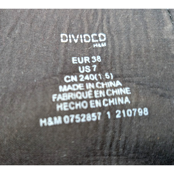 H&M Divided Black Patent Platform Combat Boots Womens 7 Chunky Goth Grunge Y2K - Picture 8 of 8